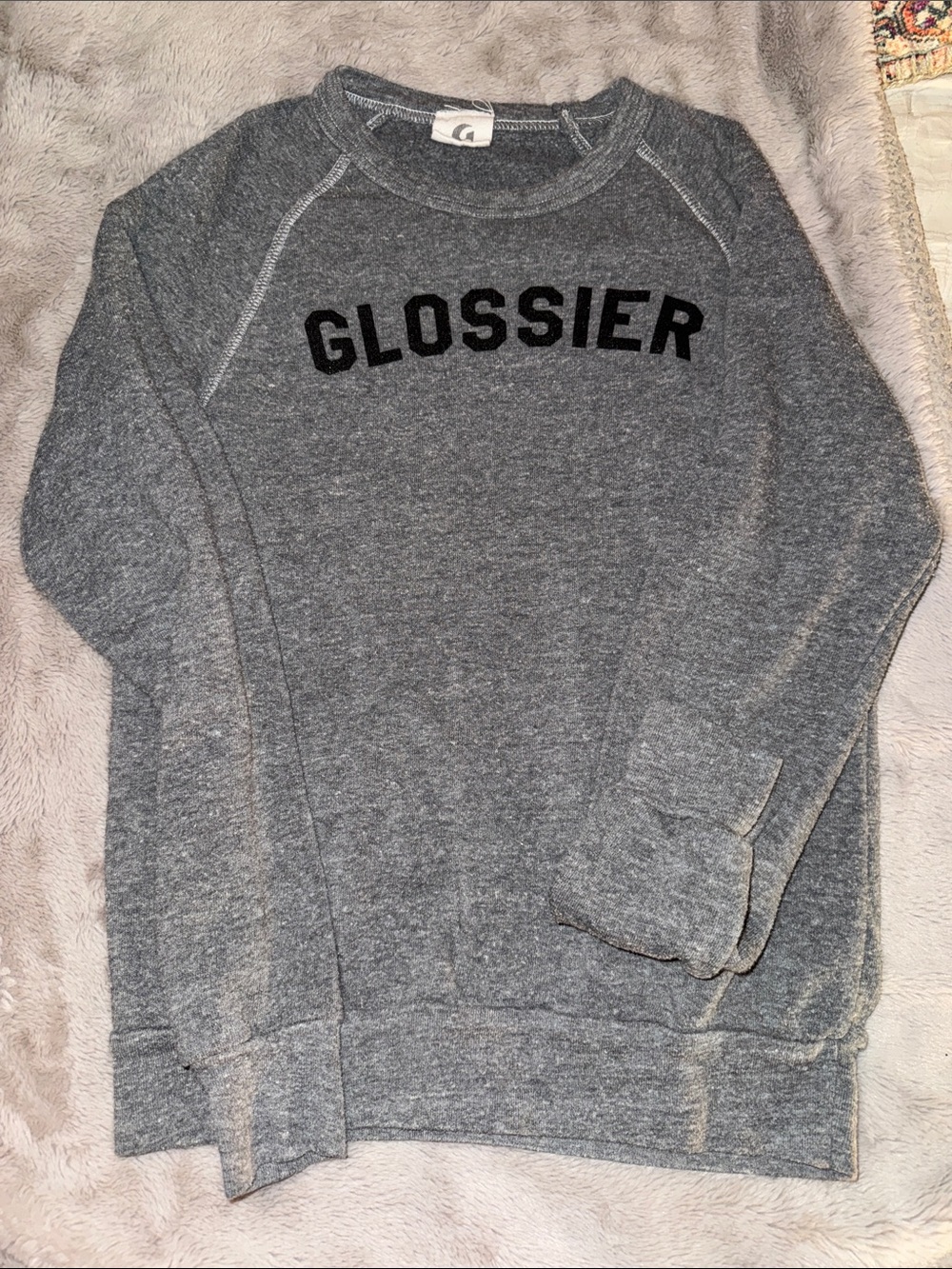 Glossier Gray Heather Pullover Sweatshirt